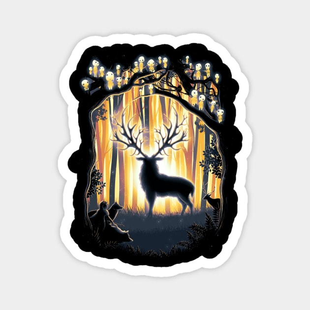 Deer God Please Save Our Forest Magnet by barrettbiggers