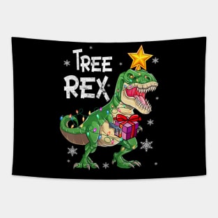 Christmas Dinosaur Tree Rex Pajamas Men Boys Kids Xmas Tapestry