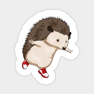 Hedgehog Runner Running Sports Magnet