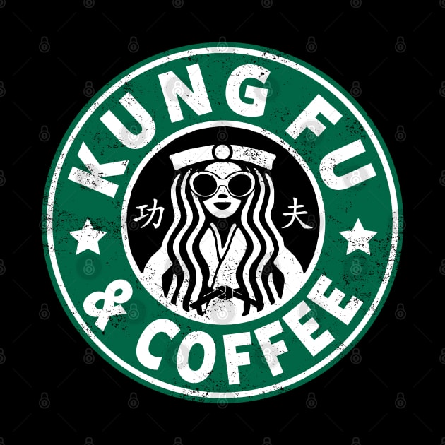 KUNG FU AND COFFEE - KUNG FU by Tshirt Samurai