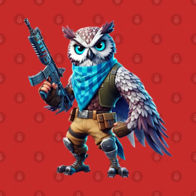 Fortnite-inspired owl design by The Artful Barker