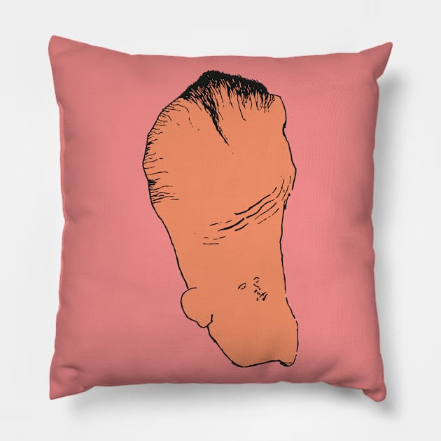 Mr Big Brain - Surreal Painting Pillow by NaturalSkeptic