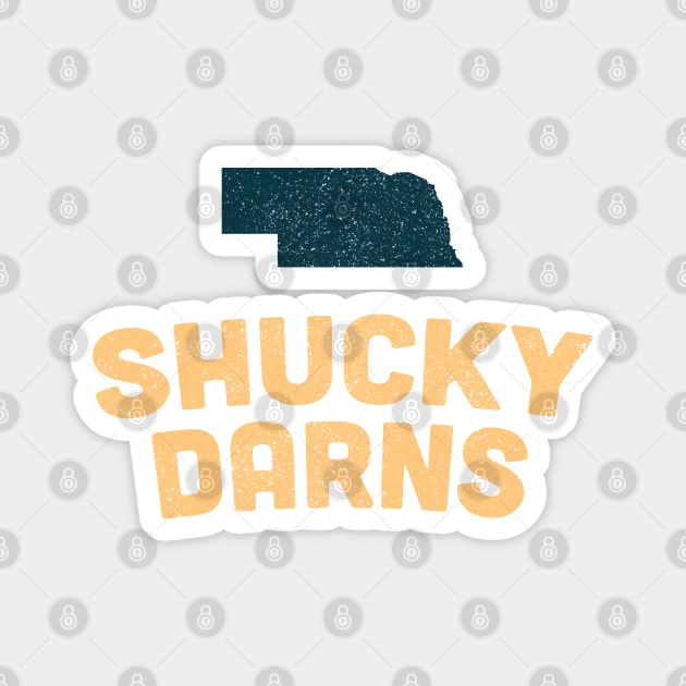 Shucky Darns Nebraska Corn Pun Magnet by Commykaze