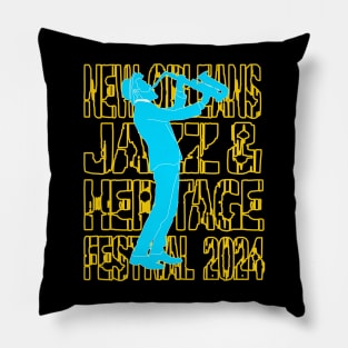 New Orleans Jazz Festival 2024 Pillow