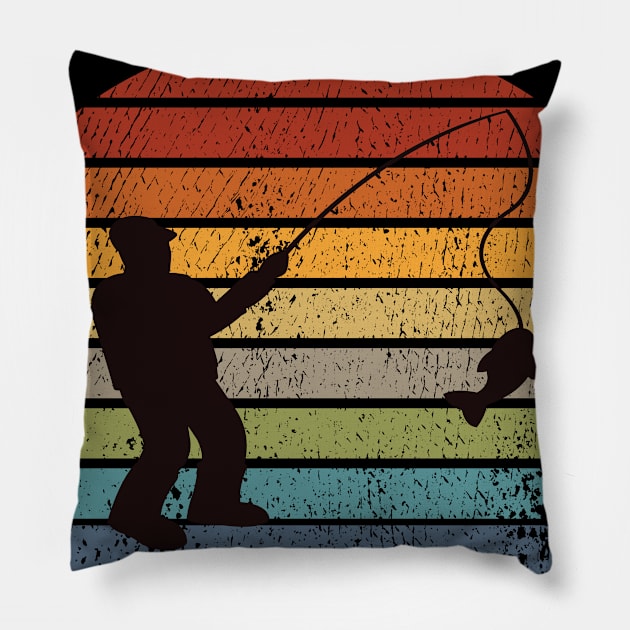 Fishing Retro Pillow by Shiva121