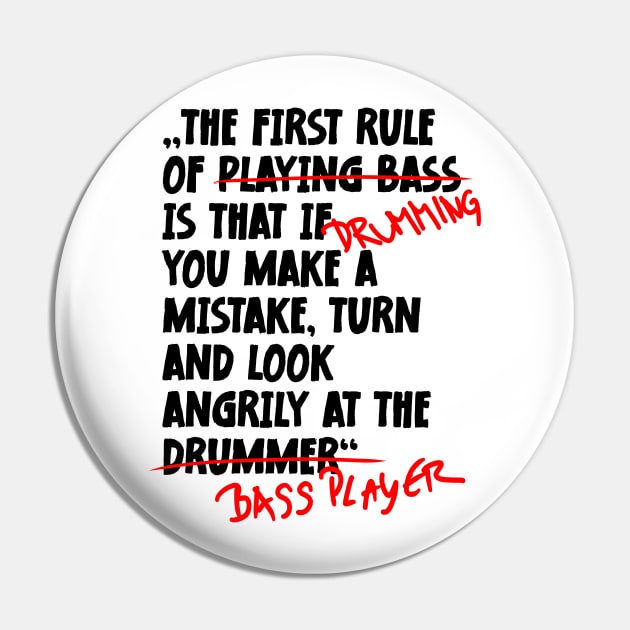 The First Rule Of Drumming Pin by jodotodesign