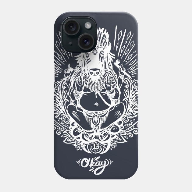 Western Ganesh - White Line Phone Case by CEFrusher