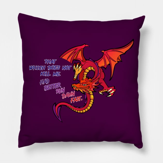 That which does not kill me... Pillow by SnarkCentral