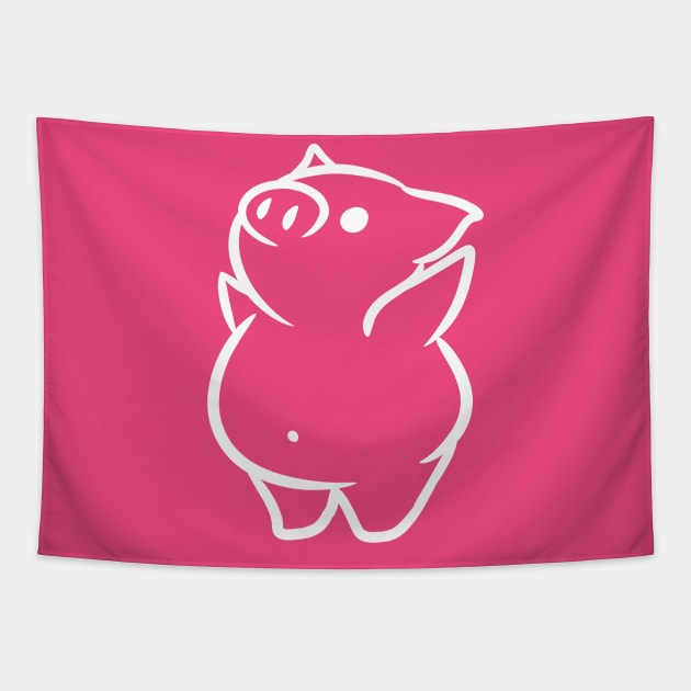 Piggy Tapestry by Jossly_Draws