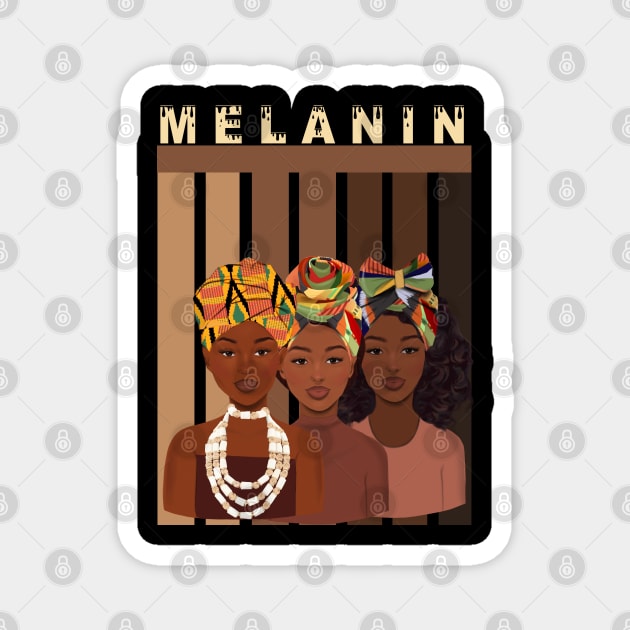 Melanin Queens Beautiful Shades Magnet by Merchweaver