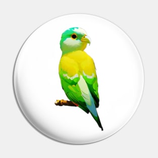 Yellow and green parrot Pin