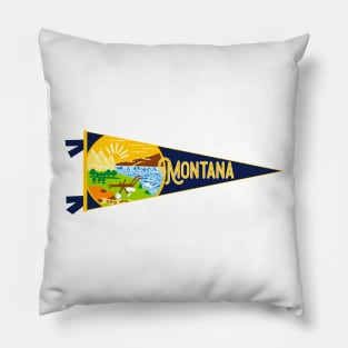 Montana Flag Pennant Pillow