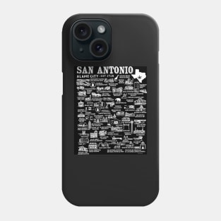 San Antonio Map Phone Case