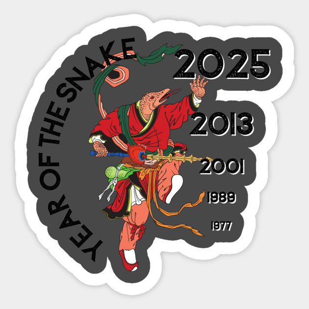 Chinese Zodiac - Year of the Snake - Chinese Zodiac - Sticker ...