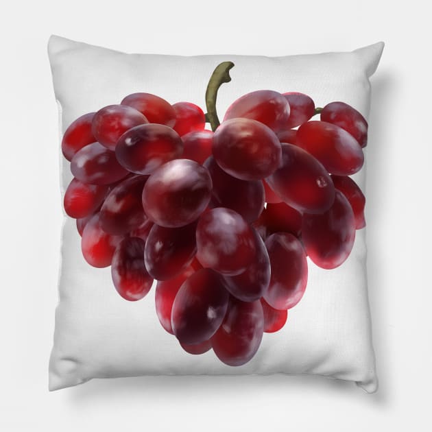 Grape Love Pillow by Ed Labetski Art