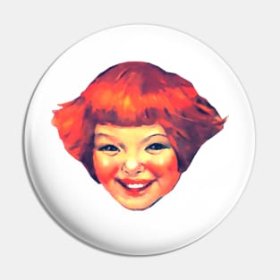 red haired girl with bangs Pin