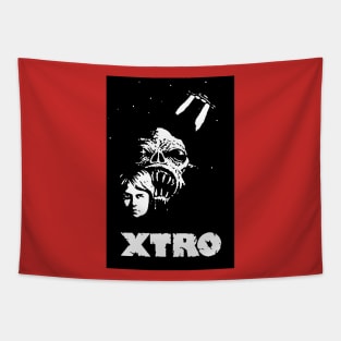 Xtro poster in black and white Tapestry