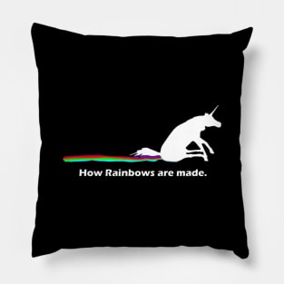 How Rainbows Are Made Unicorn Pillow