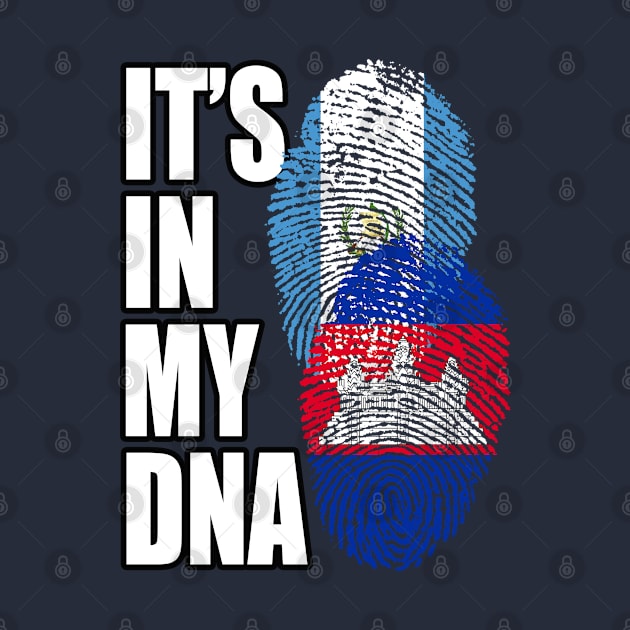 Cambodian And Guatemalan Mix DNA Flag Heritage Gift by Just Rep It!!