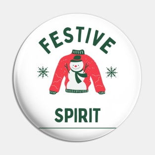 Festive Spirit Christmas Pin