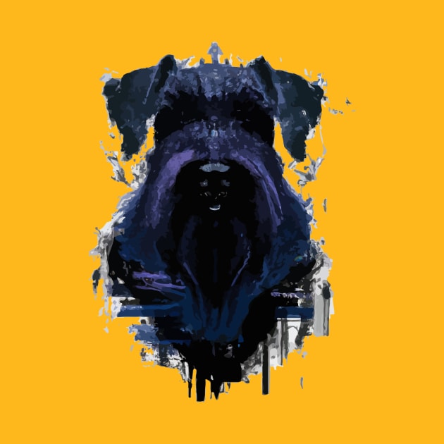 Giant Schnauzer Minimal Stencil Artwork by Furrban