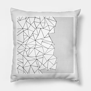 Abstract Outline Grid on Side Pillow