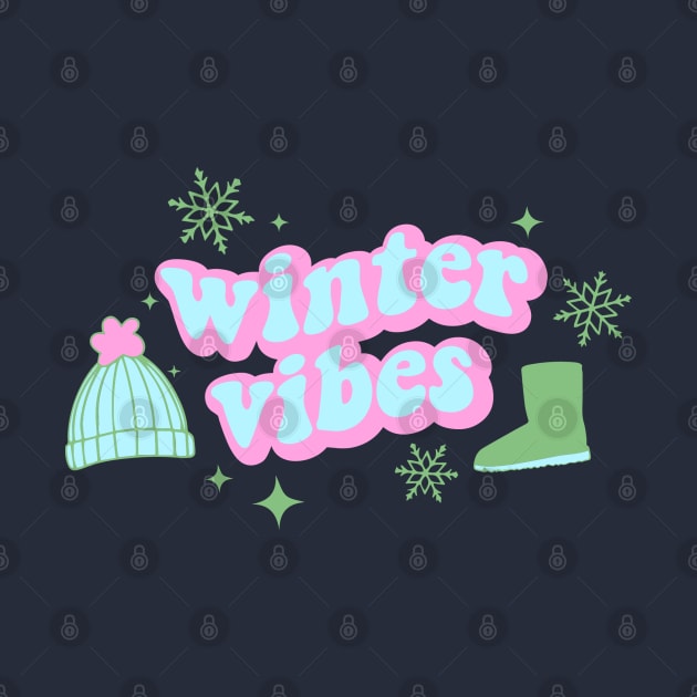 Winter Vibes Wavy Font by Violet Ray Design