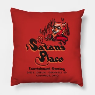 Vintage Satan's Place Columbus Ohio Pillow