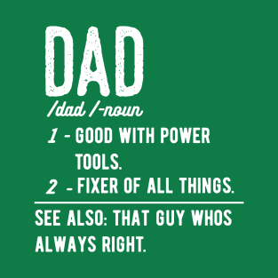 Dad Definition fathers day gift funny T-Shirt