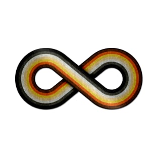 Large Infinity Symbol Striped with Gay Bear Pride Flag T-Shirt