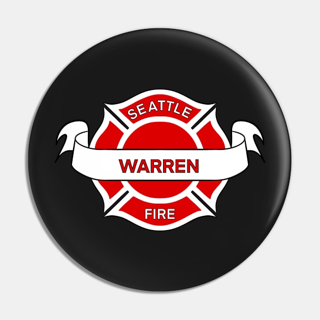 Seattle Fire Department Badge | Station 19 Warren Pin by icantdrawfaces