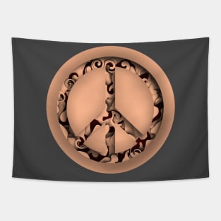 Infinity Peace - Peace 3D Papercut Design Tapestry