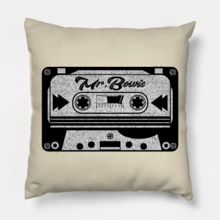 mr bowie cassette Pillow