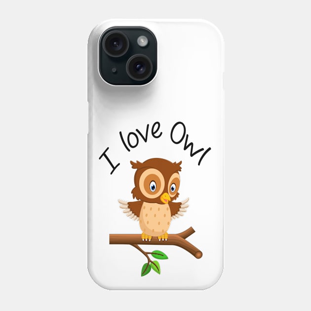 Owl cartoon Phone Case by hermandesign2015