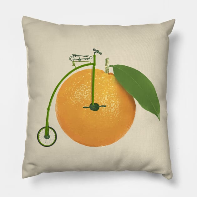 Antique Bike California Pillow by Crooked Skull