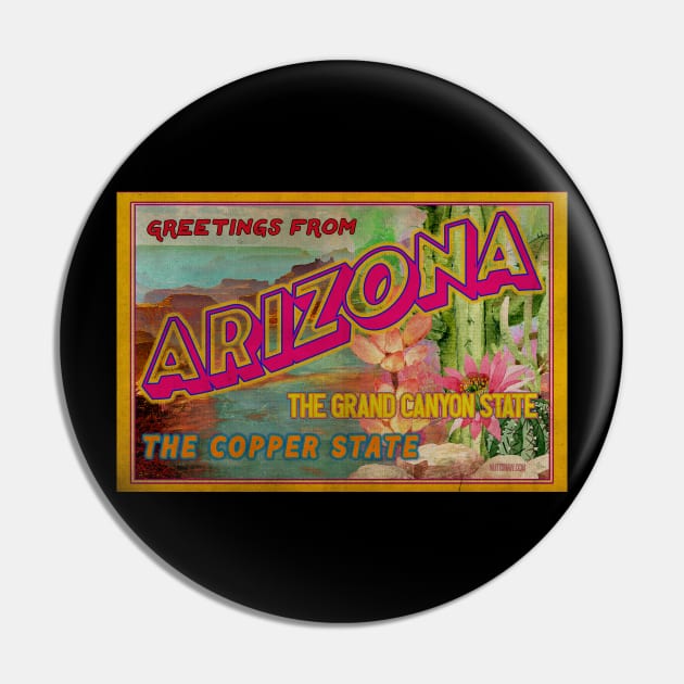 Greetings from Arizona Pin by Nuttshaw Studios