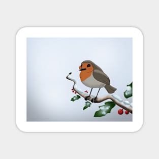 Winter Robin Magnet