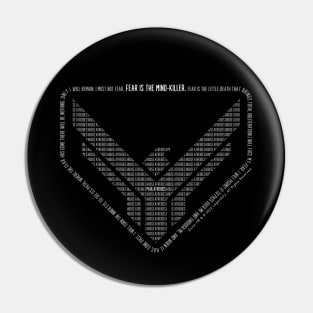 DUNE 2022 - HOUSE ATREIDES - FEAR LITANY - BADGE WORD ART Pin