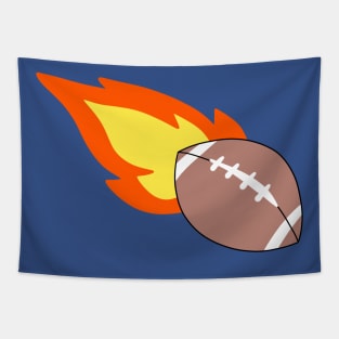 Flaming Football Tapestry