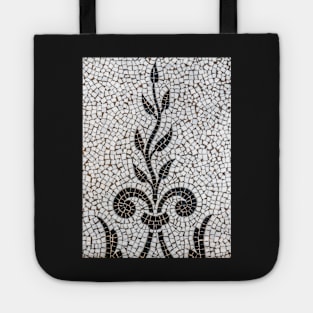 Ancient Plant Mosaic Tile Pattern Tote