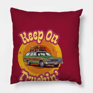 Retro 70s | Keep On Truckin' | Family Truckster | Funny Pillow