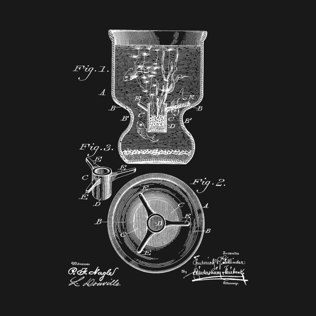 Fish Jar or Aquarium Vintage Patent Hand Drawing by TheYoungDesigns