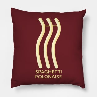 Funny spaghetti bolognese - polonaise Pillow