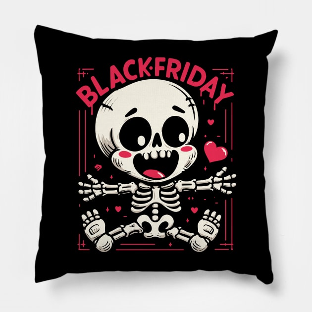 Black Friday Joy Pillow by Trendsdk