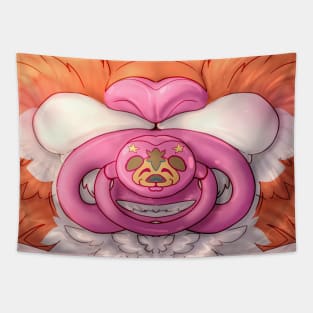 Cute Kit Paci Mask - Orange w/ Pink Paci Tapestry