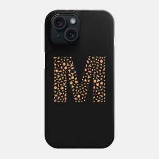 Letter M Initial Christmas Decorations Gingerbread Phone Case