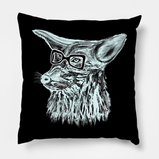 Icey Coyote Hipster All Ears Pillow by BrederWorks