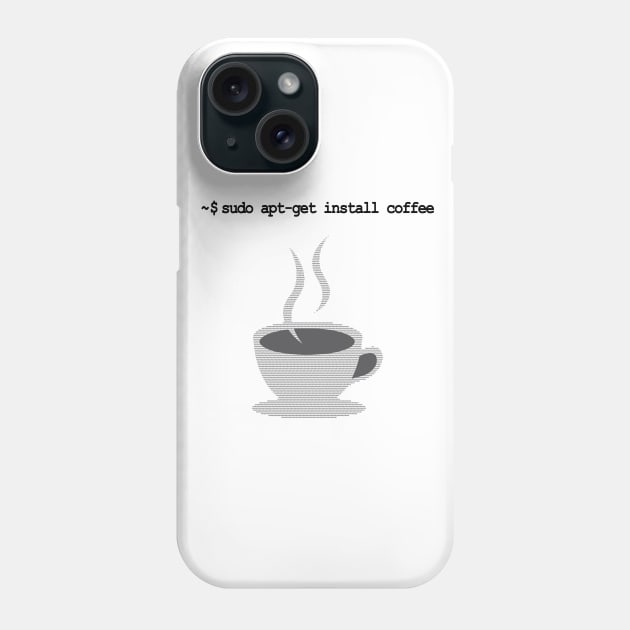 sudo apt-get install coffee Funny Linux Command Phone Case by alltheprints