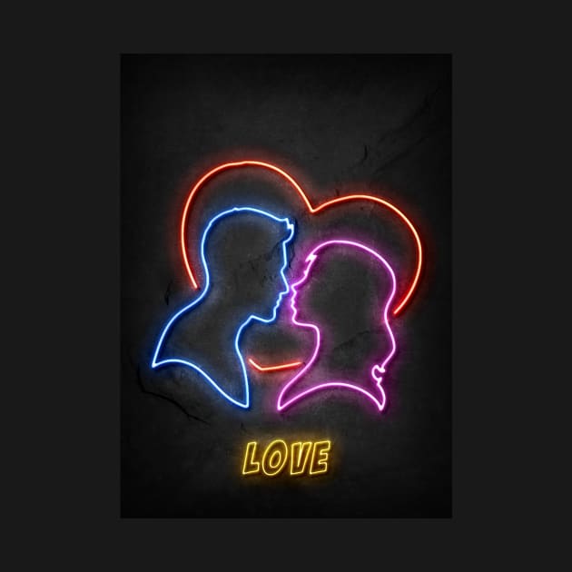 Love Couple Neon by Durro