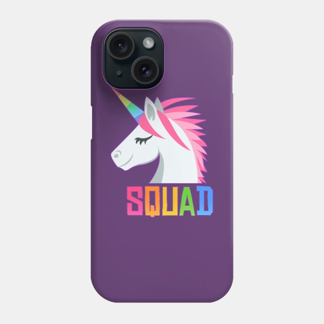 Rainbow Unicorn Squad Phone Case by Sunny Saturated